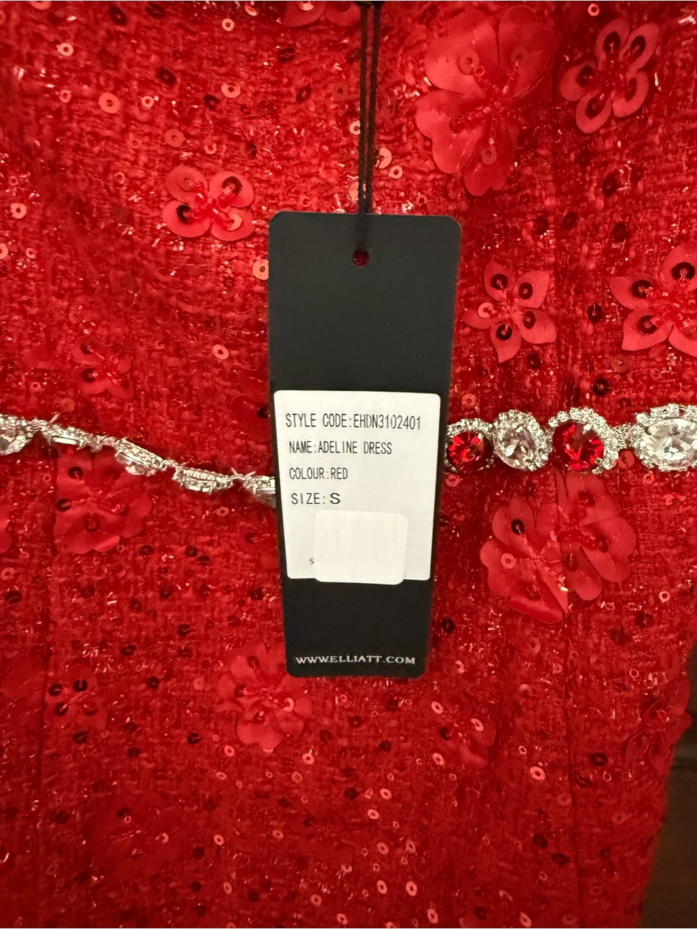 elliatt Adeline Embellished Sequin Tweed Cocktail Minidress Size:S $278 - Picture 12 of 12